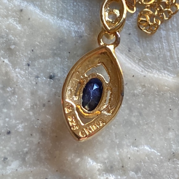 🆕18K Gold Over Sterling Silver 2.17ct Multi-Gem /Diamond Accent Necklace - Picture 10 of 12